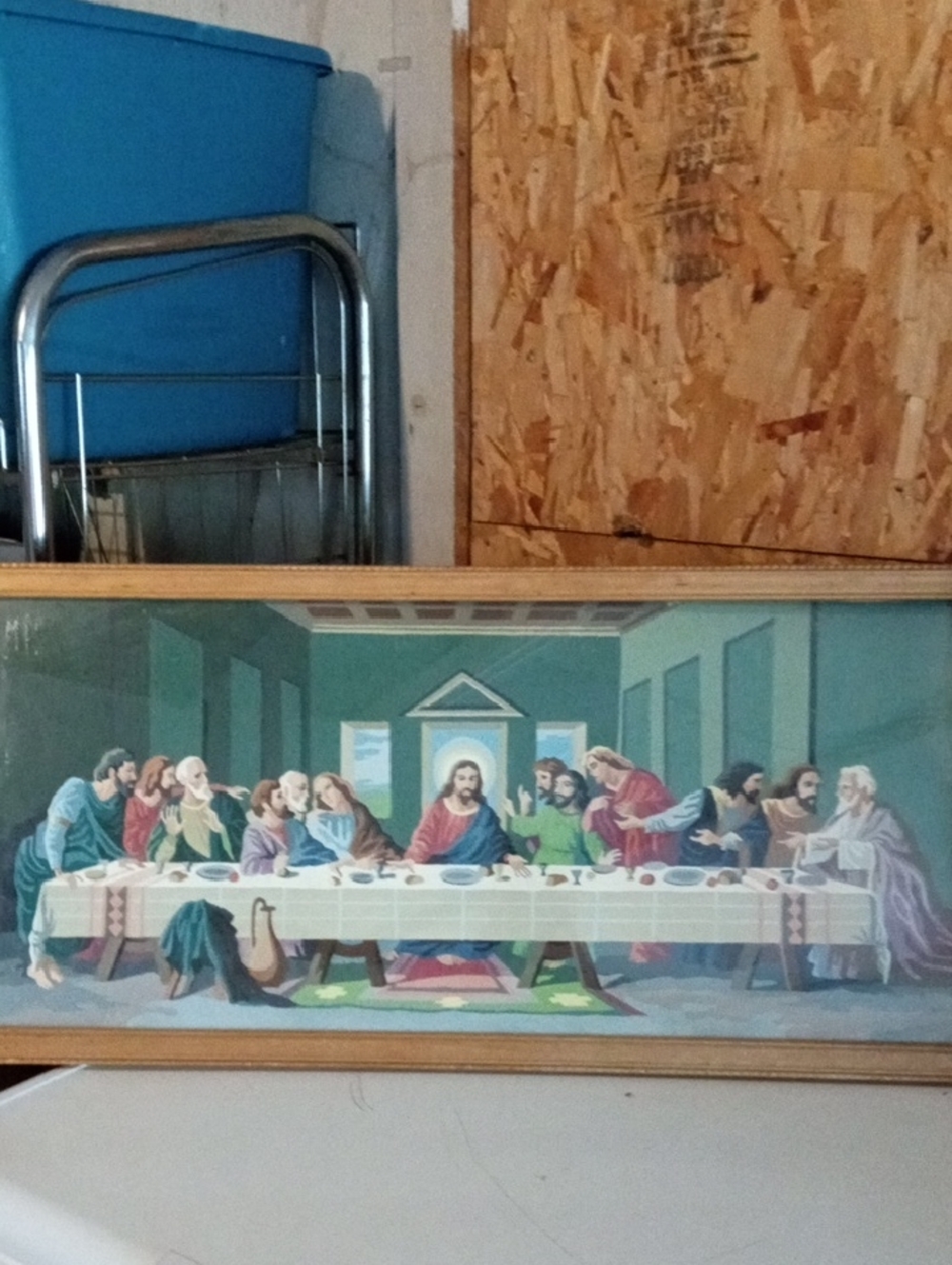 Source Unknown The Last Supper Art Print in Blue, Green, Red